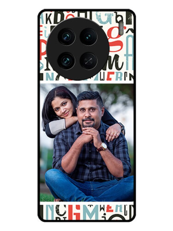 Custom Vivo X90 Pro 5G Personalized Glass Phone Case - Alphabet Design