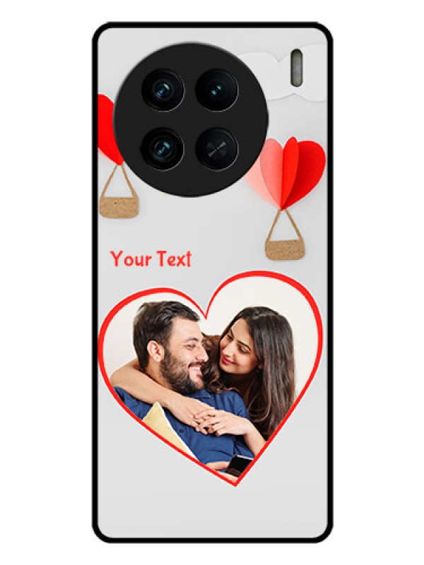 Custom Vivo X90 Pro 5G Custom Glass Mobile Case - Parachute Love Design