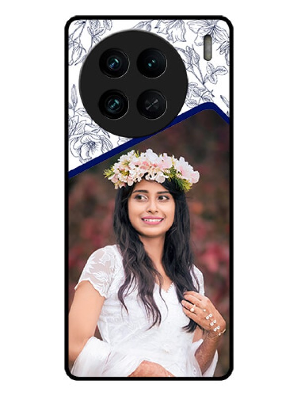 Custom Vivo X90 Pro 5G Personalized Glass Phone Case - Premium Floral Design