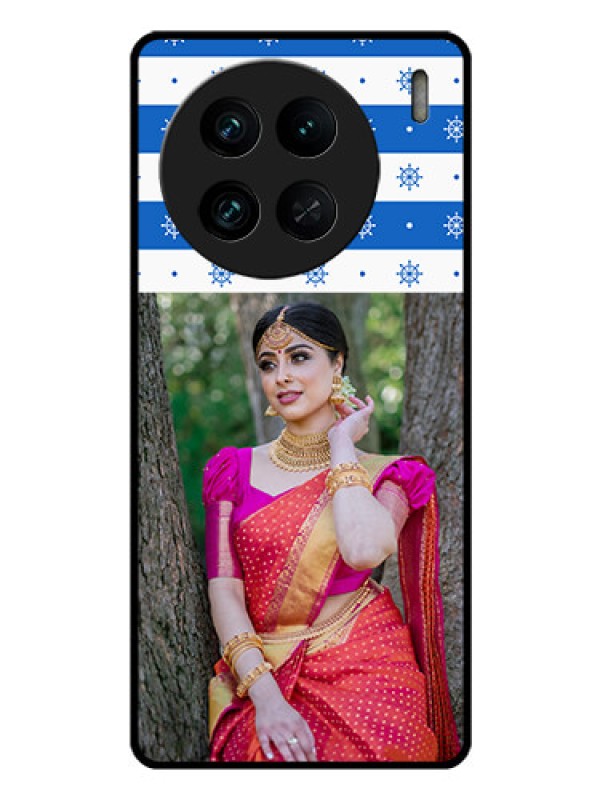 Custom Vivo X90 Pro 5G Photo Printing on Glass Case - Snow Pattern Design