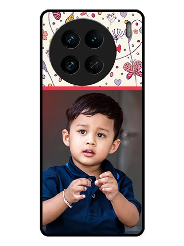 Custom Vivo X90 Pro 5G Custom Glass Mobile Case - Premium Floral Design