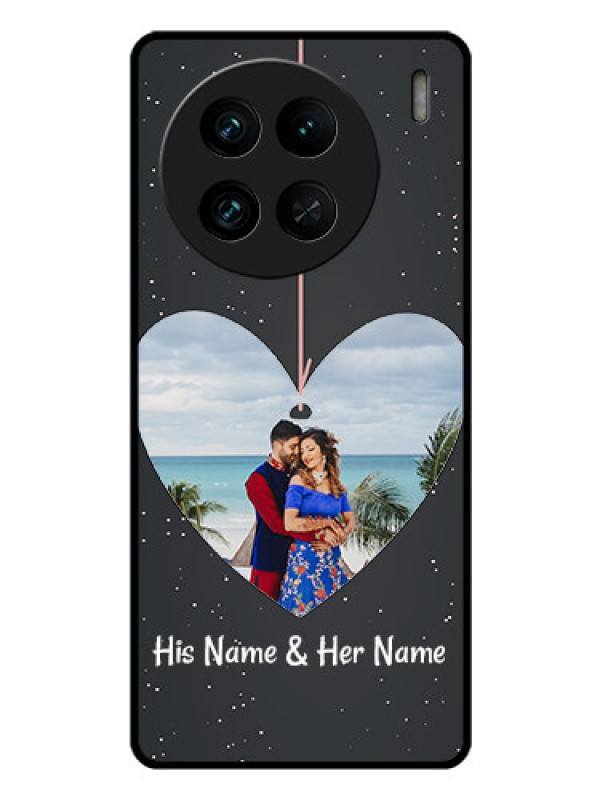 Custom Vivo X90 Pro 5G Custom Glass Phone Case - Hanging Heart Design