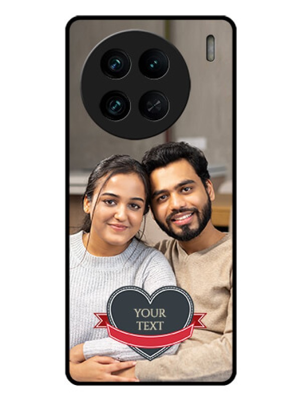 Custom Vivo X90 Pro 5G Custom Glass Phone Case - Just Married Couple Design