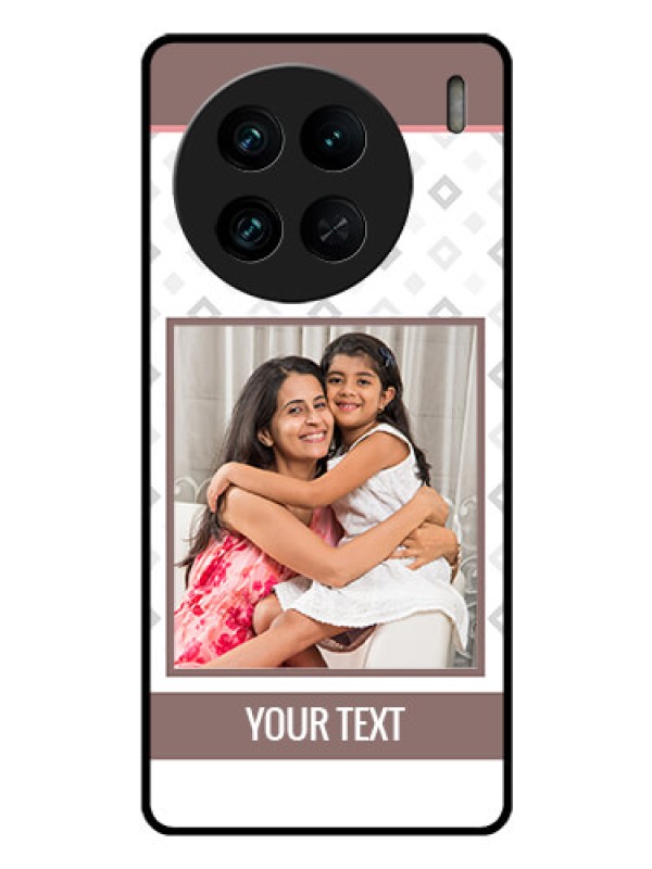 Custom Vivo X90 Pro 5G Photo Printing on Glass Case - Simple Diamond Design