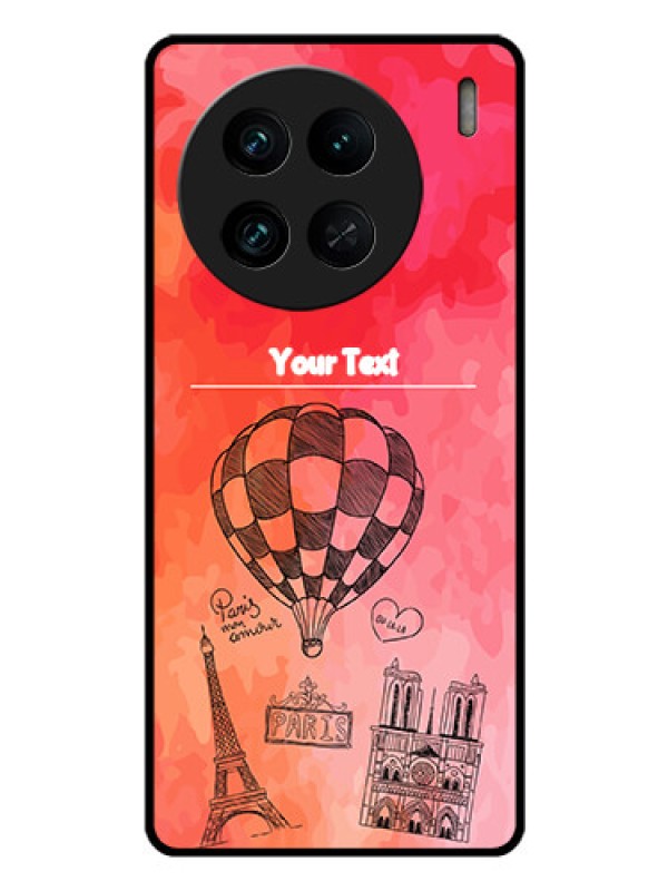 Custom Vivo X90 Pro 5G Custom Glass Phone Case - Paris Theme Design