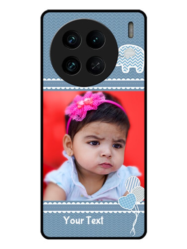 Custom Vivo X90 Pro 5G Photo Printing on Glass Case - with Kids Pattern Design
