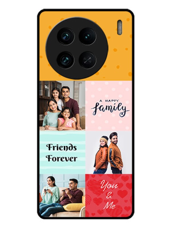Custom Vivo X90 Pro 5G Personalized Glass Phone Case - Images with Quotes Design