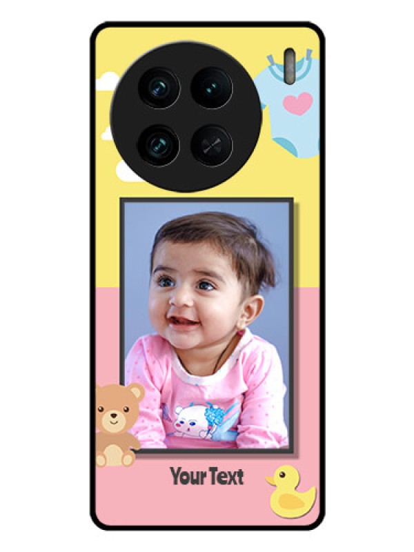 Custom Vivo X90 Pro 5G Photo Printing on Glass Case - Kids 2 Color Design