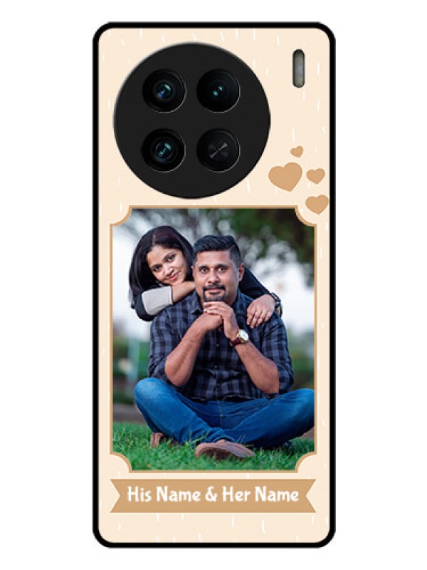 Custom Vivo X90 Pro 5G Custom Glass Phone Case - with confetti love design