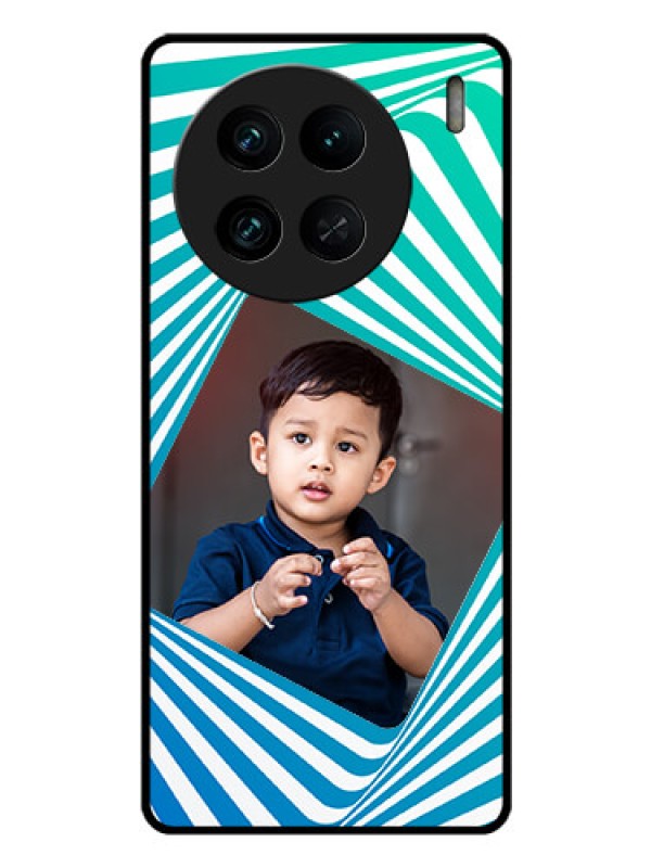 Custom Vivo X90 Pro 5G Personalized Glass Phone Case - Abstract Spiral Design