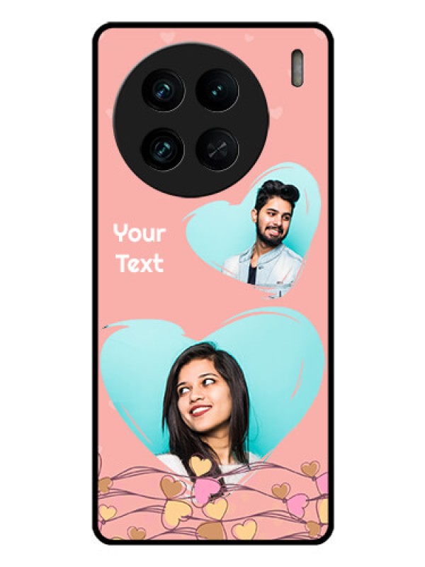 Custom Vivo X90 Pro 5G Custom Glass Mobile Case - Love Doodle Design