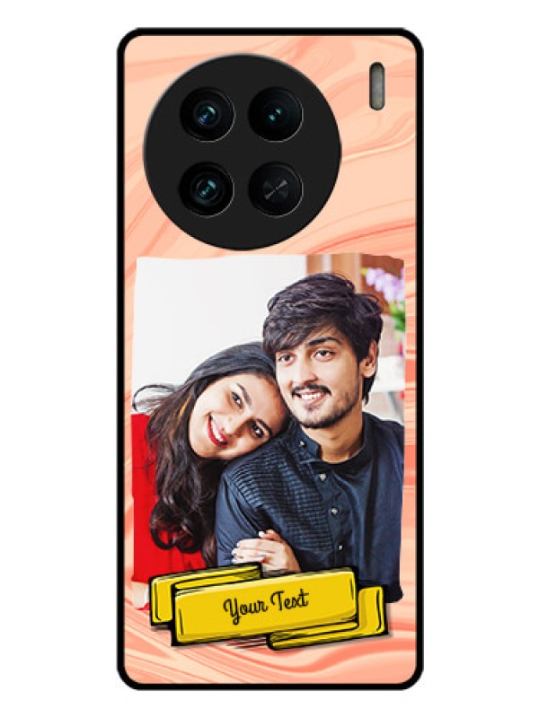 Custom Vivo X90 Pro 5G Personalized Glass Phone Case - Marble Texture Design