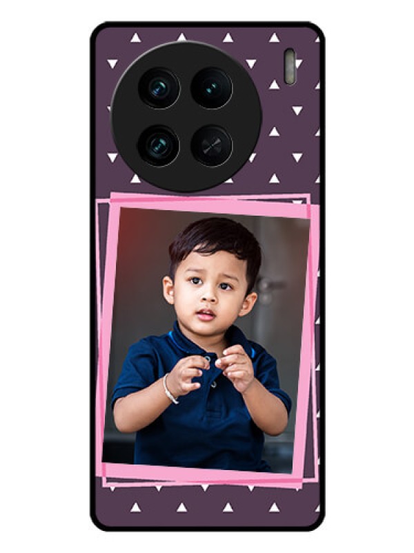 Custom Vivo X90 Pro 5G Custom Glass Mobile Case - Triangle Pattern Dotted Design