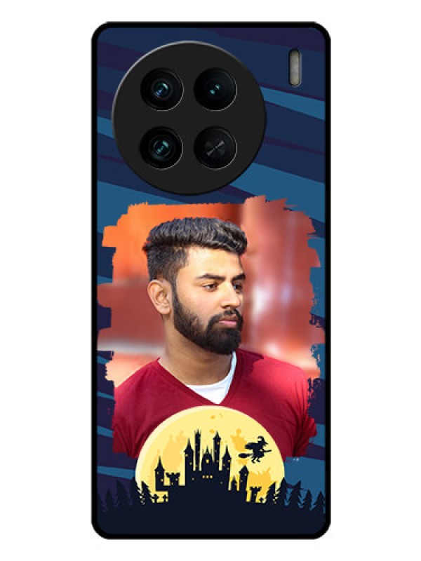 Custom Vivo X90 Pro 5G Photo Printing on Glass Case - Halloween Witch Design