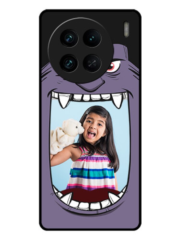 Custom Vivo X90 Pro 5G Custom Glass Phone Case - Angry Monster Design