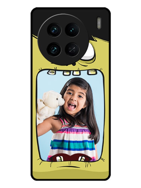 Custom Vivo X90 Pro 5G Personalized Glass Phone Case - Cartoon monster back case Design