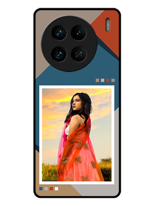 Custom Vivo X90 Pro 5G Personalized Glass Phone Case - Retro color pallet Design