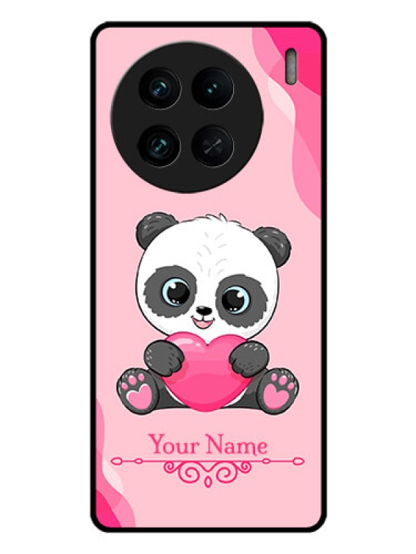 Custom Vivo X90 Pro 5G Custom Glass Mobile Case - Cute Panda Design