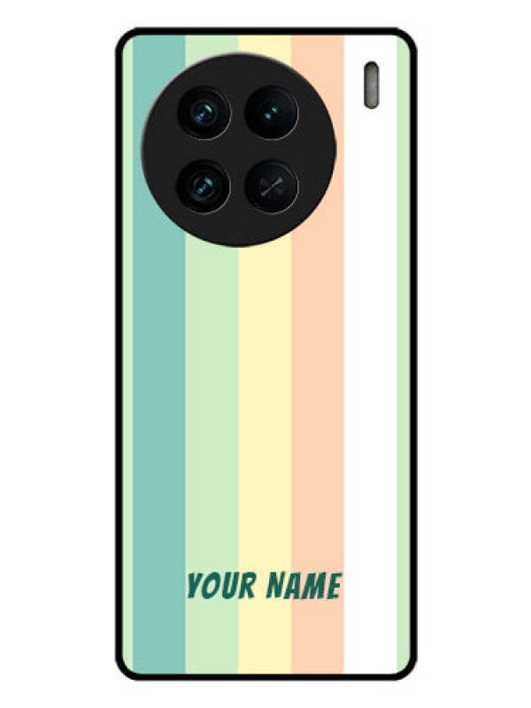 Custom Vivo X90 Pro 5G Photo Printing on Glass Case - Multi-colour Stripes Design