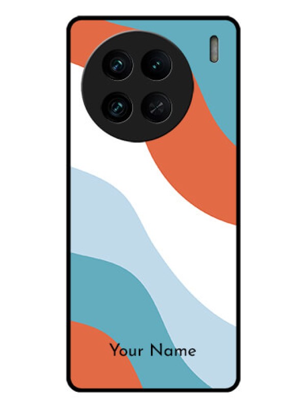 Custom Vivo X90 Pro 5G Custom Glass Mobile Case - coloured Waves Design