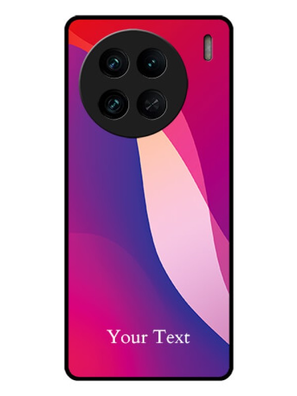 Custom Vivo X90 Pro 5G Personalized Glass Phone Case - Digital abstract Overlap Design