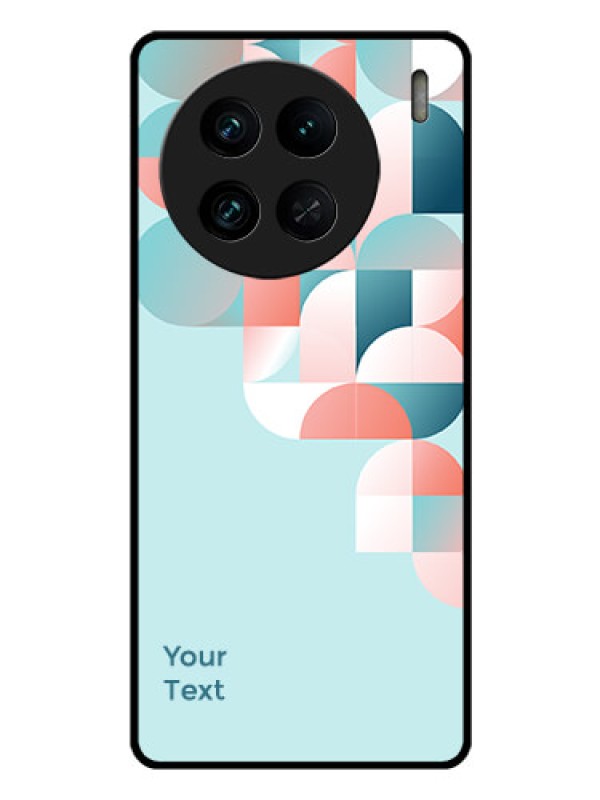 Custom Vivo X90 Pro 5G Custom Glass Phone Case - Stylish Semi-circle Pattern Design