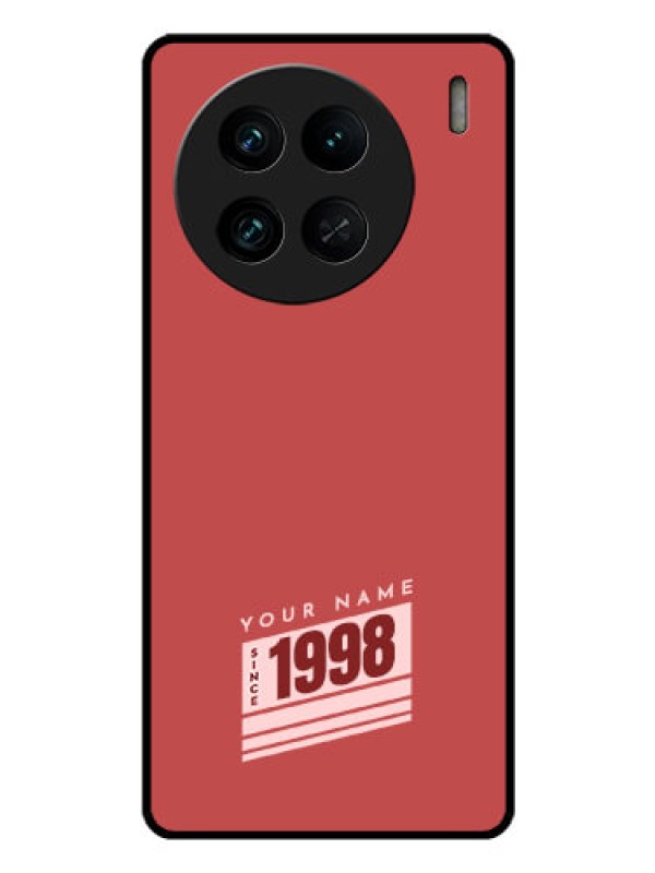 Custom Vivo X90 Pro 5G Custom Glass Phone Case - Red custom year of birth Design