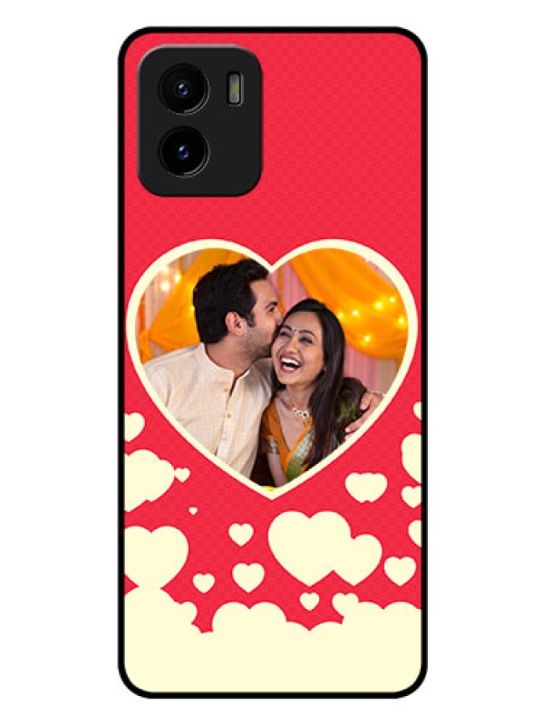 Custom Vivo Y01 Custom Glass Mobile Case - Love Symbols Phone Cover Design