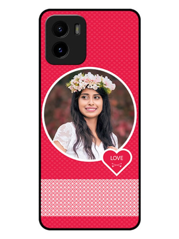 Custom Vivo Y01 Personalised Glass Phone Case - Pink Pattern Design