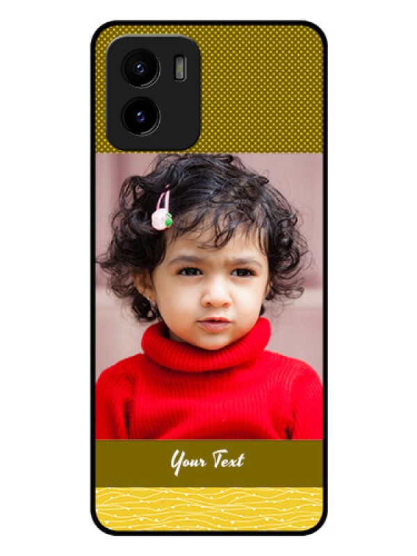 Custom Vivo Y01 Custom Glass Phone Case - Simple Green Color Design