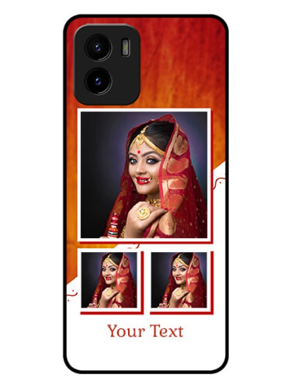 Custom Vivo Y01 Custom Glass Phone Case - Wedding Memories Design