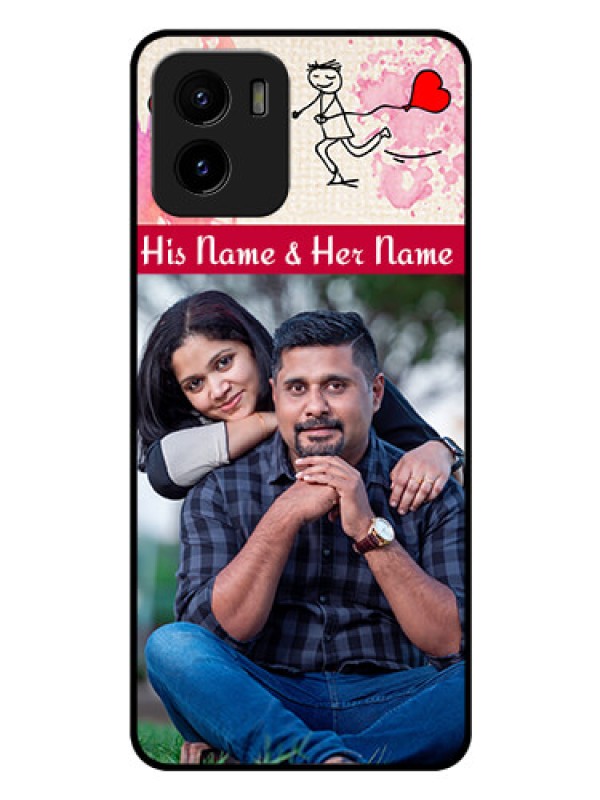 Custom Vivo Y01 Photo Printing on Glass Case - You and Me Case Design
