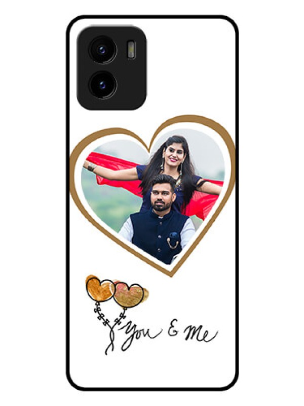 Custom Vivo Y01 Custom Glass Mobile Case - You & Me Design