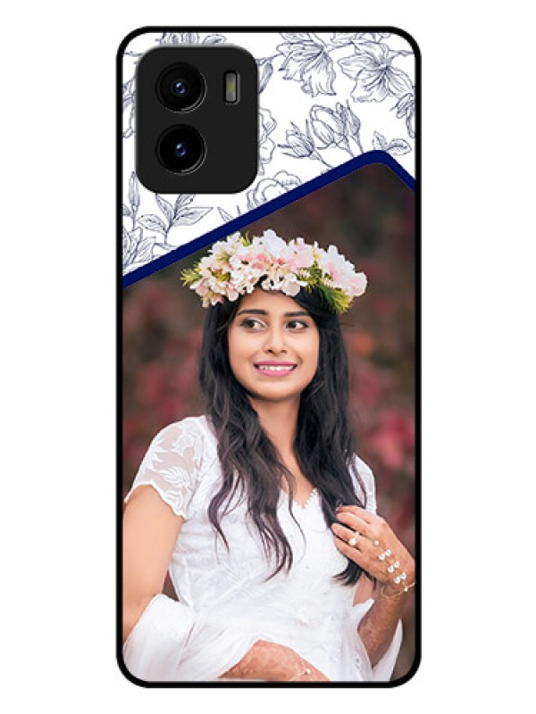 Custom Vivo Y01 Personalized Glass Phone Case - Premium Floral Design