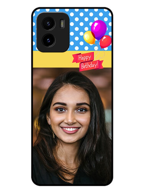 Custom Vivo Y01 Custom Glass Mobile Case - Happy Birthday Design