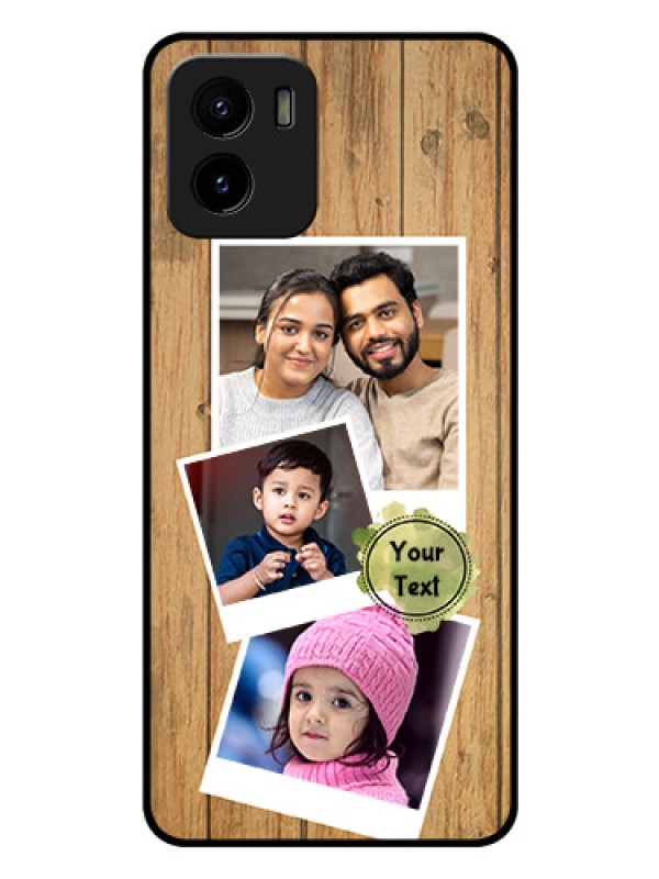 Custom Vivo Y01 Custom Glass Phone Case - Wooden Texture Design