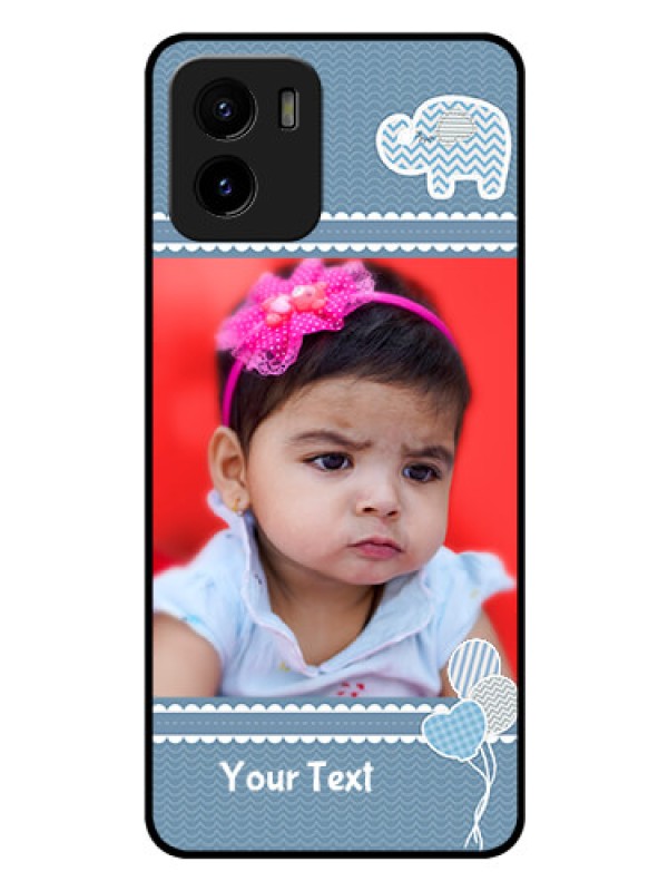 Custom Vivo Y01 Photo Printing on Glass Case - with Kids Pattern Design