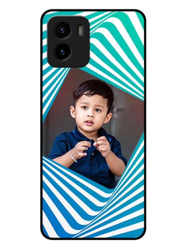 Custom Vivo Y01 Personalized Glass Phone Case - Abstract Spiral Design