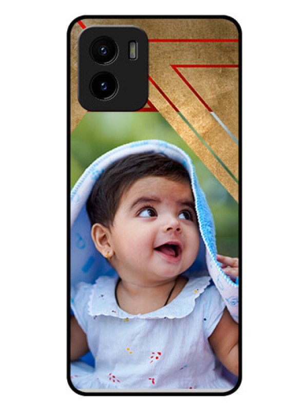 Custom Vivo Y01 Personalized Glass Phone Case - Gradient Abstract Texture Design