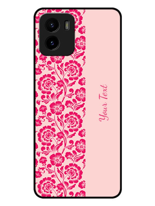 Custom Vivo Y01 Custom Glass Phone Case - Attractive Floral Pattern Design