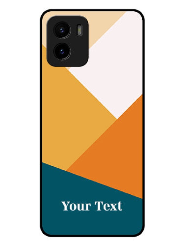 Custom Vivo Y01 Personalized Glass Phone Case - Stacked Multi-colour Design
