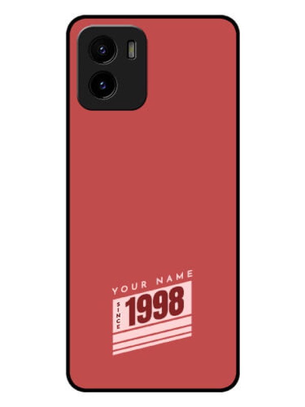 Custom Vivo Y01 Custom Glass Phone Case - Red custom year of birth Design