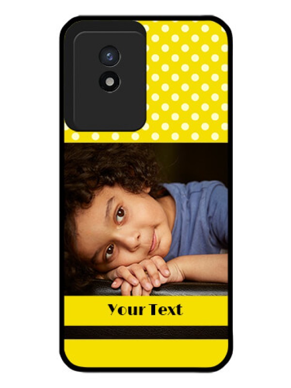 Custom Vivo Y02 Custom Glass Phone Case - Bright Yellow Case Design
