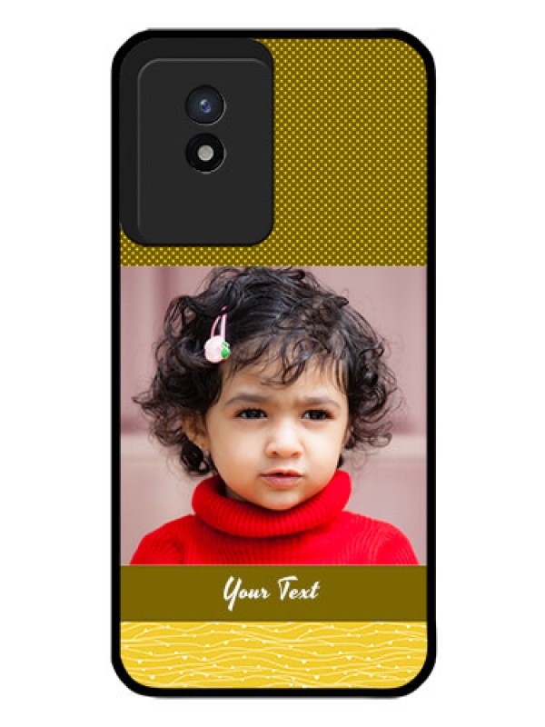 Custom Vivo Y02 Custom Glass Phone Case - Simple Green Color Design