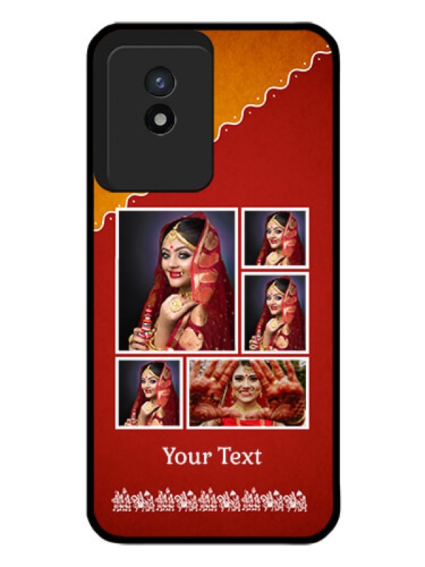 Custom Vivo Y02 Personalized Glass Phone Case - Wedding Pic Upload Design