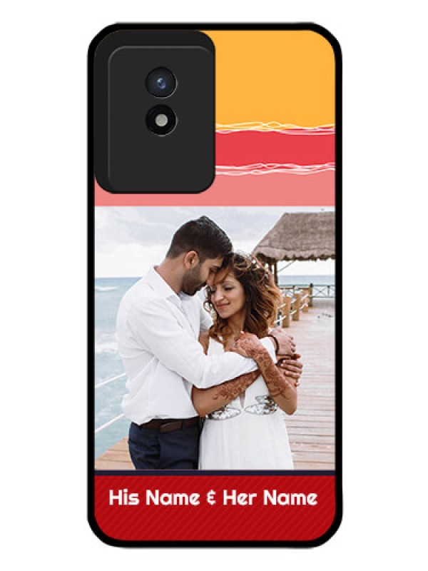 Custom Vivo Y02 Custom Glass Mobile Case - Colorful Case Design