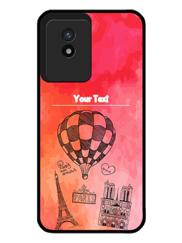 Custom Vivo Y02 Custom Glass Phone Case - Paris Theme Design