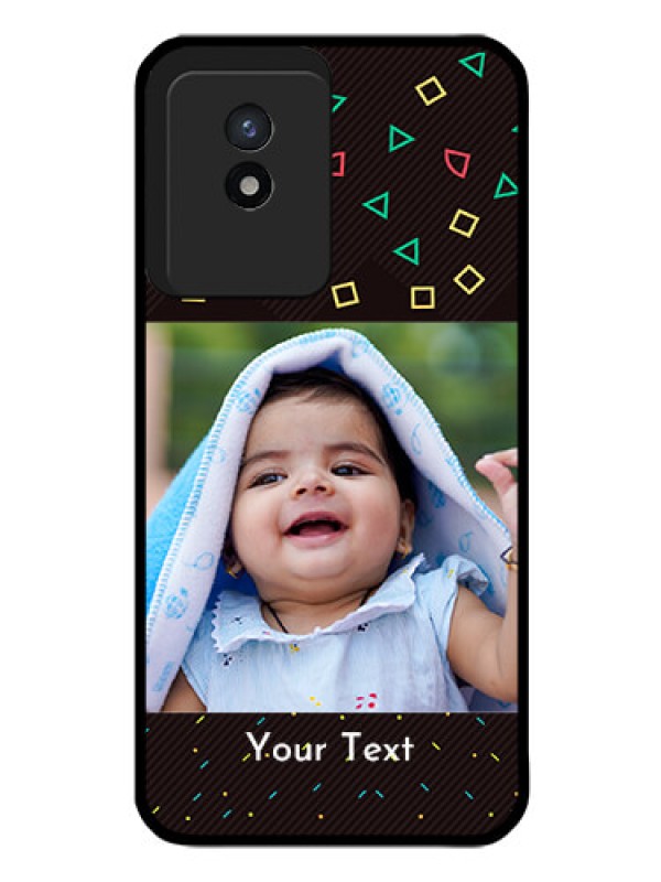 Custom Vivo Y02 Custom Glass Phone Case - with confetti birthday design