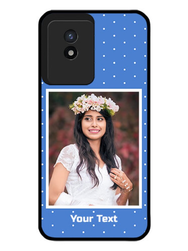 Custom Vivo Y02 Photo Printing on Glass Case - Polka dots design
