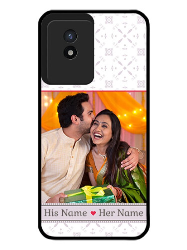 Custom Vivo Y02 Custom Glass Mobile Case - with Photo and Ethnic Design